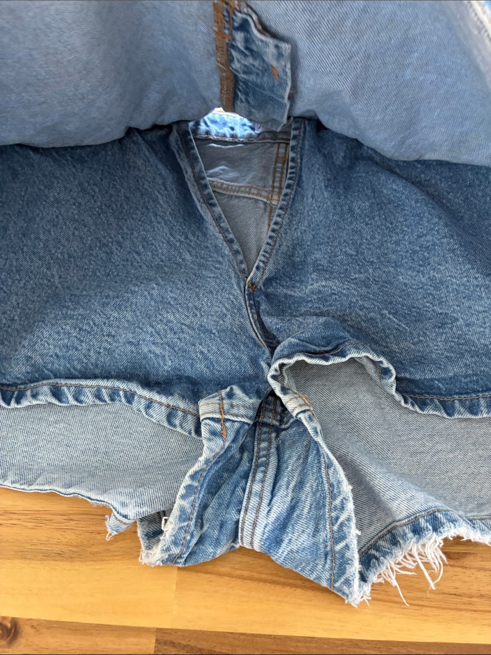 ZARA Skort Denim XXL Coastal Cowgirl Festival Staple Piece Cotton - Picture 5 of 6